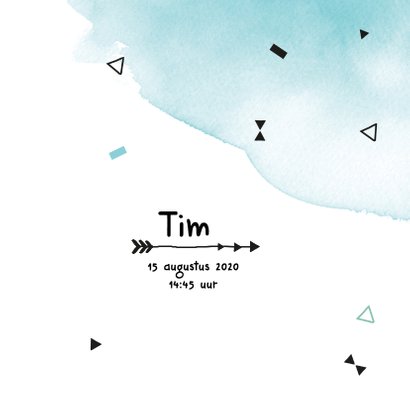 Geboortekaartje confetti Tim 3