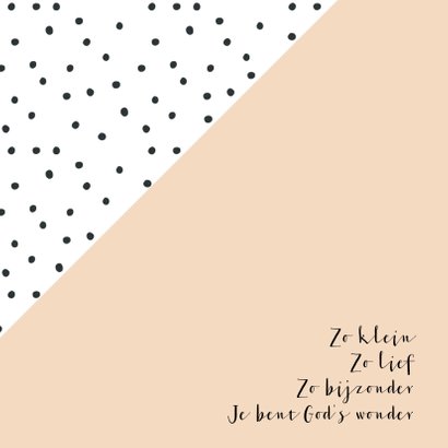 Geboortekaartje dots, aanpasbare kleur 2