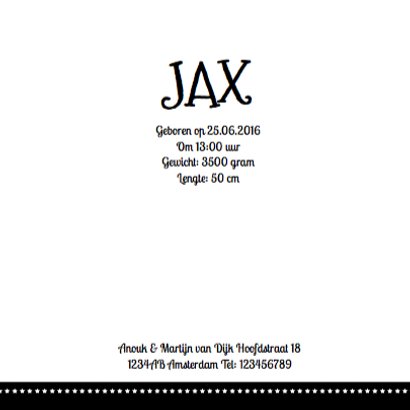 Geboortekaartje dromenvanger boy 3