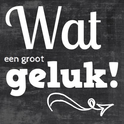 Geboortekaartje foto krijt stoer 2