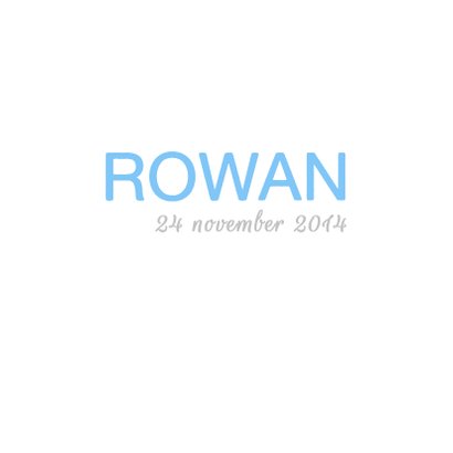 Geboortekaartje Foto Rowan 3
