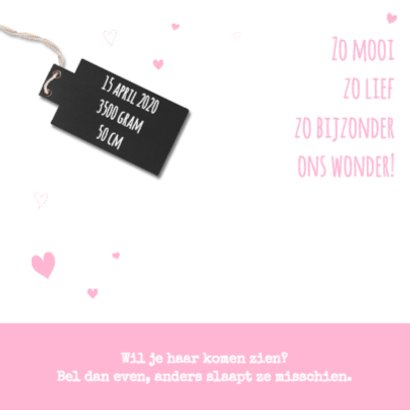 Geboortekaartje foto stempel 2
