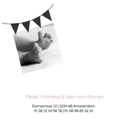 Geboortekaartje foto vlaggen 2 2
