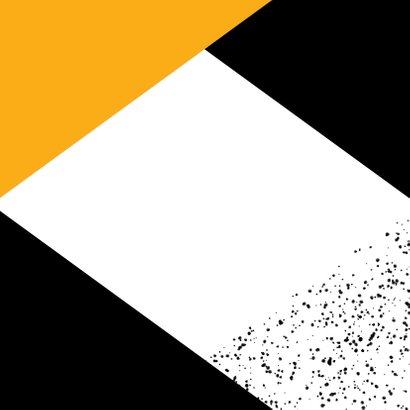 Geboortekaartje geometrisch met spetters Achterkant