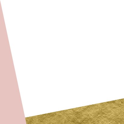 Geboortekaartje goud aanpasbare achtergrondkleur Achterkant