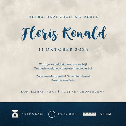 Geboortekaartje grote zus en broertje silhouet hand in hand 3