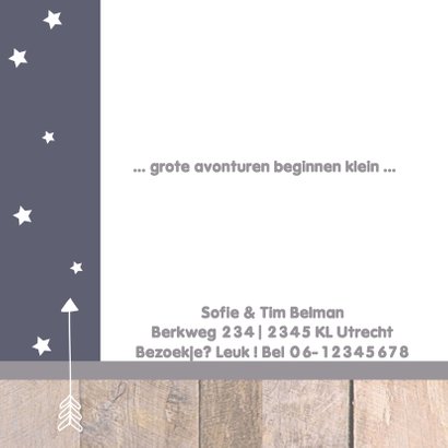 Geboortekaartje hangtag Julian 2