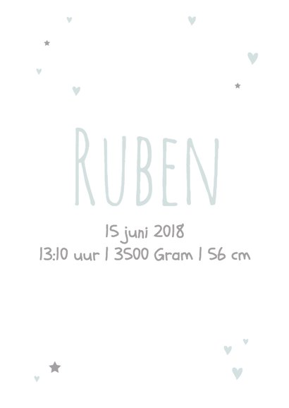 Geboortekaartje hart eenvoudig J 3
