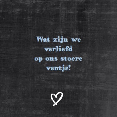 Geboortekaartje hart krijt 2