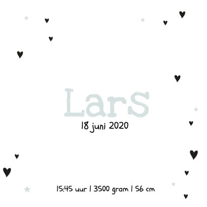 Geboortekaartje Hart Lars 3
