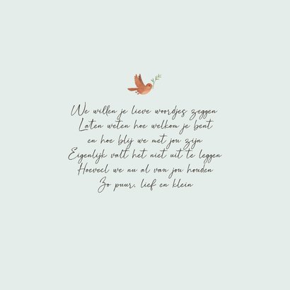 Geboortekaartje hertenfamilie bloemen vogel lief 2