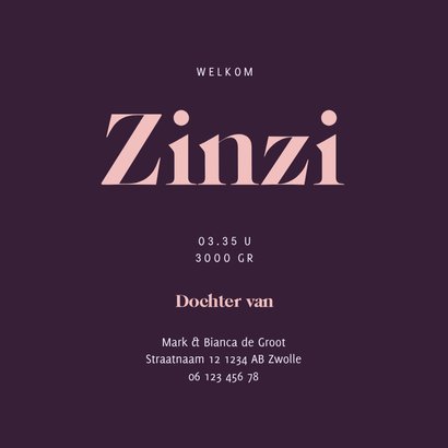 Geboortekaartje holografisch maantje en sterren 3