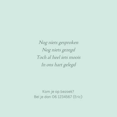 Geboortekaartje houten bakfiets jongen 2