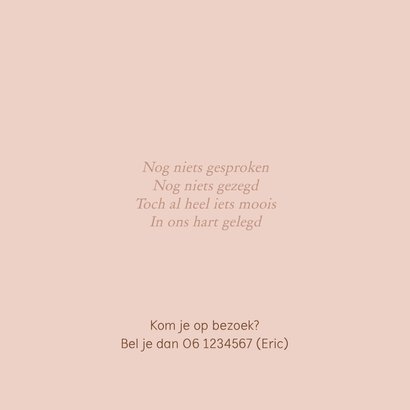 Geboortekaartje houten bakfiets zusje 2