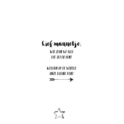 Geboortekaartje icoontjes handlettering zwartwit foto 2