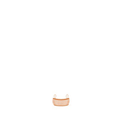 Geboortekaartje illustratie bosdieren met rotan baby mandje Achterkant