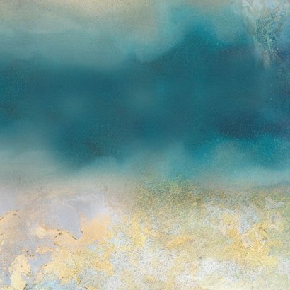 geboortekaartje jongen aquarel met gouden sterretjes Achterkant