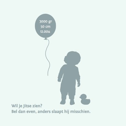 Geboortekaartje jongen bootje av 2