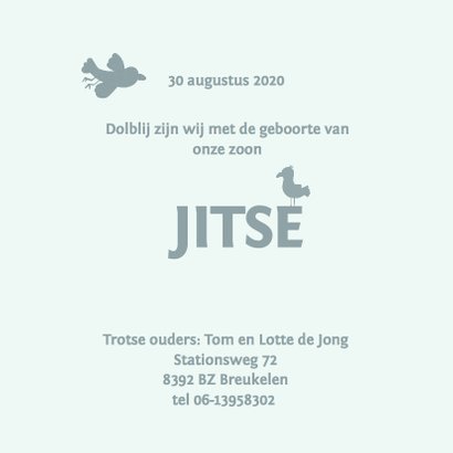 Geboortekaartje jongen bootje av 3