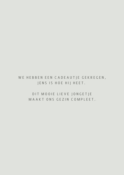 Geboortekaartje jongen in reiswiegje groen 2