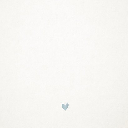 Geboortekaartje jongen met grote zus bij rotan wiegje Achterkant