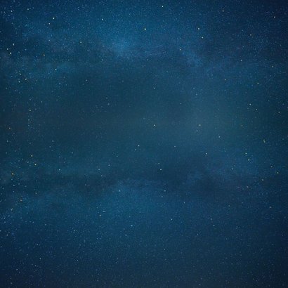 Geboortekaartje Jongen - silhouet met maan en sterren Achterkant