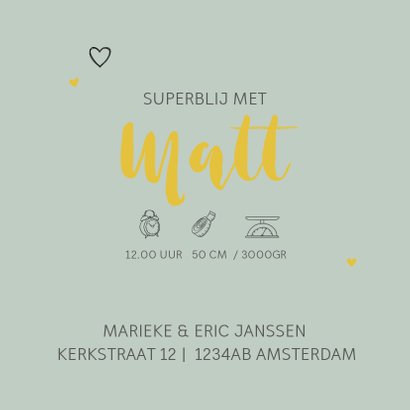 Geboortekaartje jongen trapauto 3