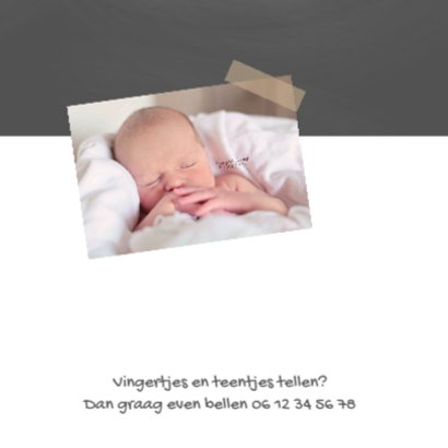 Geboortekaartje Joris krijt 2