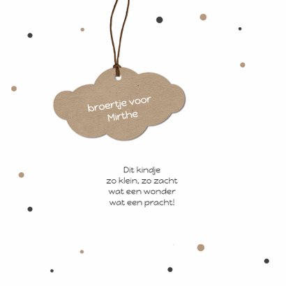 Geboortekaartje Jort wolklabel 2