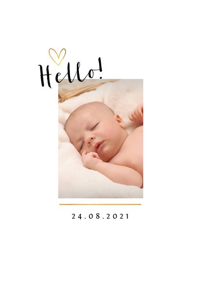 Geboortekaartje klassiek voor jongen of meisje met foto 2
