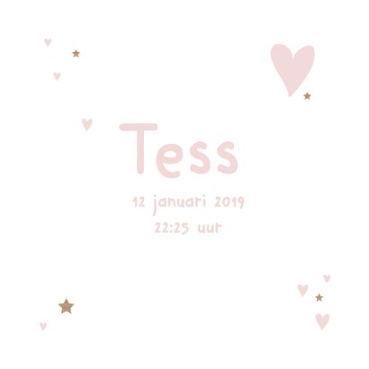 Geboortekaartje kraft Tess 3