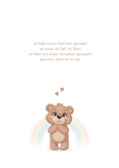 Geboortekaartje lief klein beertje 2
