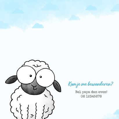 Geboortekaartje lief klein lammetje 2