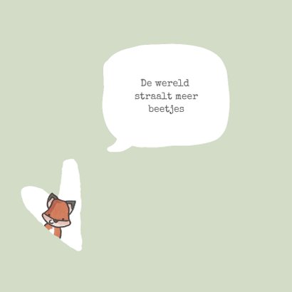 Geboortekaartje lieve vosjes 2