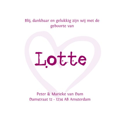 Geboortekaartje Lotte LS 3