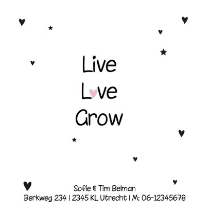 geboortekaartje love hip 2