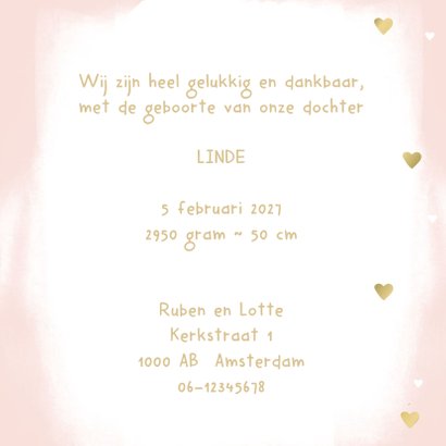 Geboortekaartje Meisje 3 - WW 3