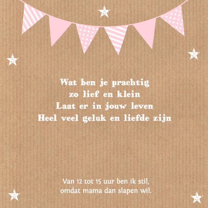 Geboortekaartje meisje foto slinger kraft 2