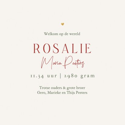 Geboortekaartje meisje lente wilde bloemen vlinders hartjes 3