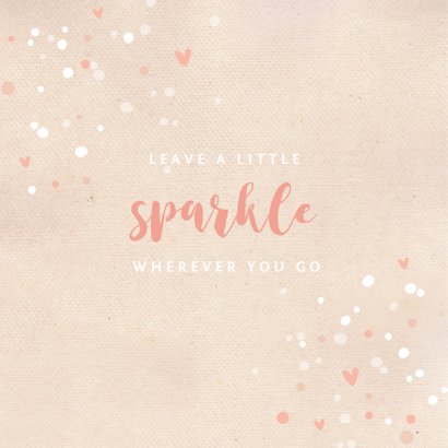 Geboortekaartje meisje lief met sparkle 2