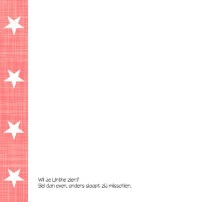Geboortekaartje meisje Linthe 2