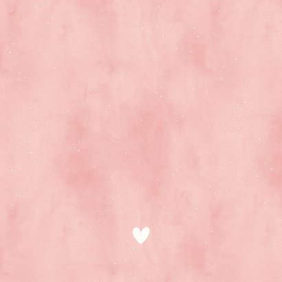 Geboortekaartje meisje met silhouet van 3 zusjes in maan Achterkant