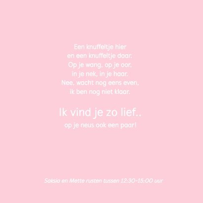 Geboortekaartje meisje - modern en rustig met pijl 2