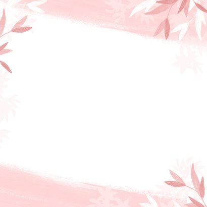 Geboortekaartje meisje olifant dieren roze illustratie Achterkant