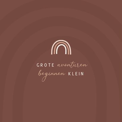 Geboortekaartje meisje regenboogje kleur aanpasbaar 2