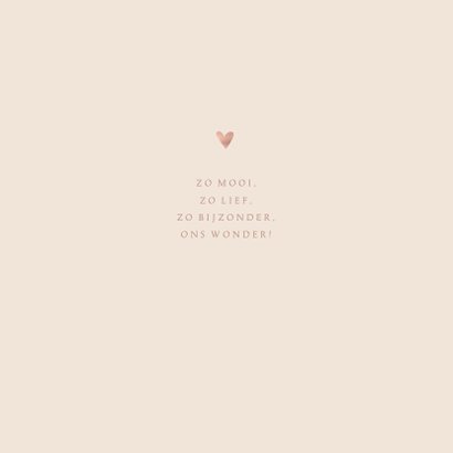 Geboortekaartje meisje regenboogjes roségoudlook 2