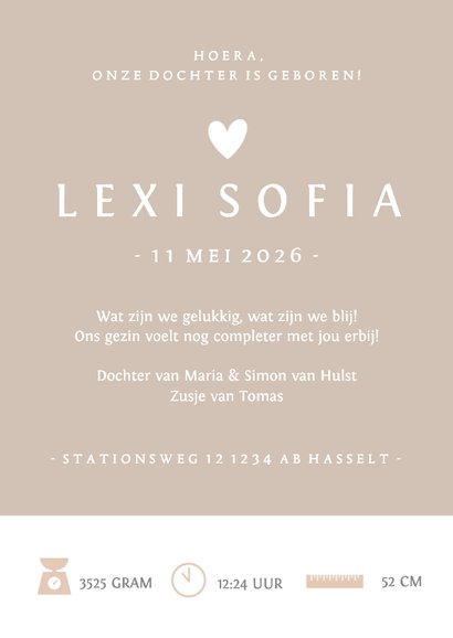 Geboortekaartje meisje silhouet met grote zus en kleine zus 3