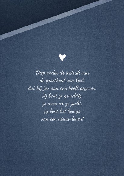 Geboortekaartje meisje stoer panterprint blauw hartje 2