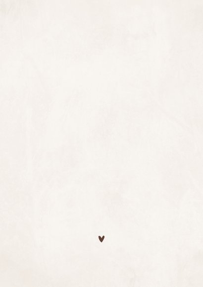 Geboortekaartje meisje strikje streepjes beige vintage Achterkant