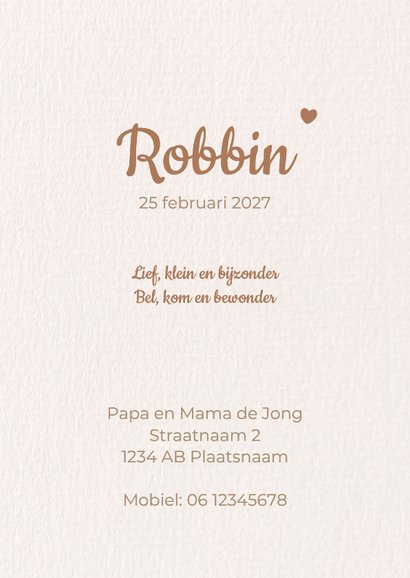 Geboortekaartje met een lief hertje in het gras 3